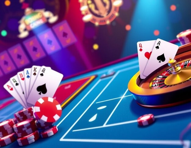 Texas Poker table layout on koko888 platform